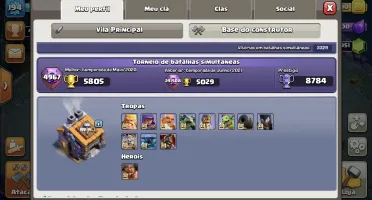 Clash of clans cv14 top,6 Construtores