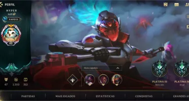 Conta Wild Rift / Platina 4 / 67 skins / 75 campeões