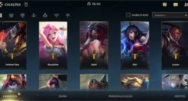 Conta Wild Rift / Platina 4 / 67 skins / 75 campeões