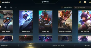 Conta Wild Rift / Platina 4 / 67 skins / 75 campeões