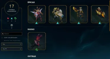 Conta LOL 195 Skins + 200 Icones + Chromas, conta de 2014