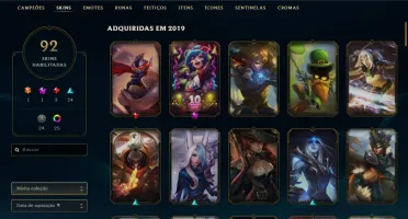 CONTA LOL LV 224 -Todos os campeões, 74k de essência