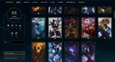 CONTA LOL LV 224 -Todos os campeões, 74k de essência
