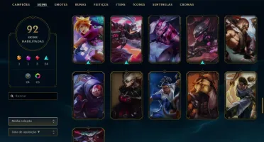 CONTA LOL LV 224 -Todos os campeões, 74k de essência