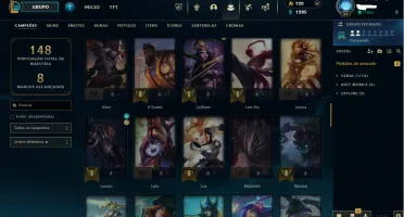 Conta LOL Esmeralda 2 com várias skins