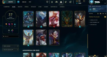 Conta LOL Esmeralda 2 com várias skins