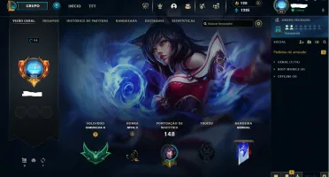 Conta LOL Esmeralda 2 com várias skins