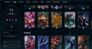 Unranked com 110 Champs e 54 Skins ( MAIN ADC )