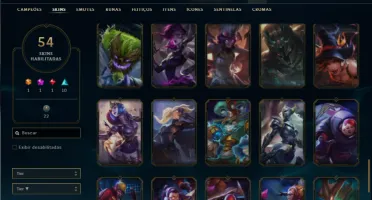 Unranked com 110 Champs e 54 Skins ( MAIN ADC )