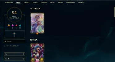 Unranked com 110 Champs e 54 Skins ( MAIN ADC )