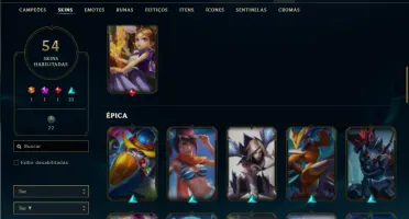 Unranked com 110 Champs e 54 Skins ( MAIN ADC )