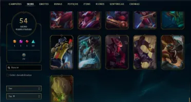 Unranked com 110 Champs e 54 Skins ( MAIN ADC )