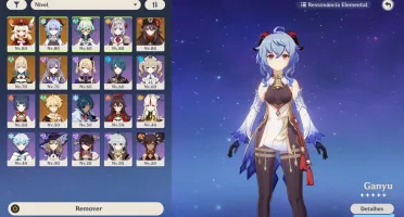 Conta Genshin Impact AR49 - Ganyu + Klee - Armas 4*