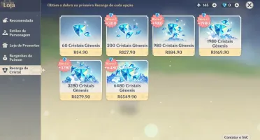 Genshin AR 58 - 16 Personagens e 8 Armas 5 Estrelas