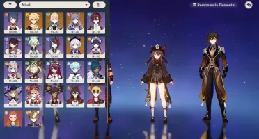 Genshin AR 58 - 16 Personagens e 8 Armas 5 Estrelas