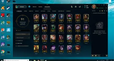Conta LoL Ouro 3 Com 3 Skins Barata