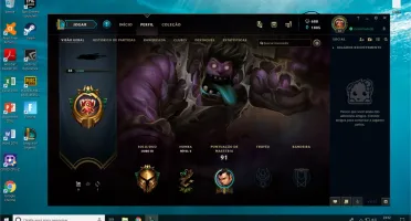 Conta LoL Ouro 3 Com 3 Skins Barata