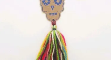 Cordão Decorativo Caveira Mexicana Colorida