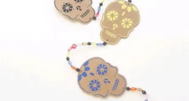 Cordão Decorativo Caveira Mexicana Colorida