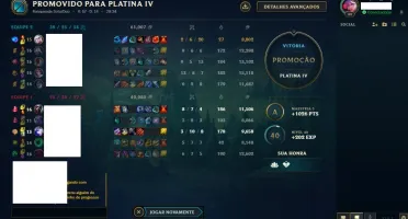 Conta lol Platina 4 com 57V e 14D, MMR Altíssimo.