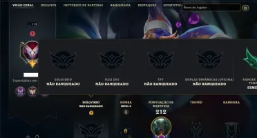 Unranked com TODOS os champs e 47 Skins +1 Prestigio