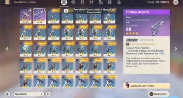 GENSHIN IMPACT - DILUC COM ARMA 4 ESTRELAS PARA DILUC E +