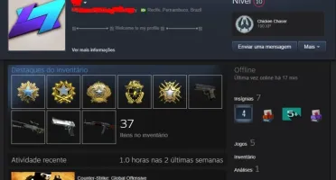 CONTA STEAM NIVEL 10 E MEDALHAS NO CS GO