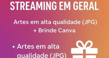 Pack Artes Venda de Streaming em Geral JPG + Brinde Canva