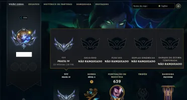 Unranked com TODOS os Champs e 309 Skins ( MID / ADC / JG )