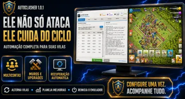 Bot para Clash of Clans PC Farm Automático Multi Contas