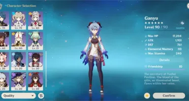 Genshin Impact AR 55 Xiao - Lança de Jade - Ganyu mais 7* 5