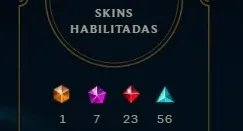 Conta lol desde 2015, 4 skins vitoriosas