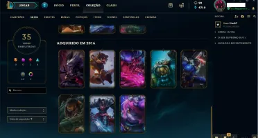 Conta lol Solo/Duo Gold IV 5v5 Gold V