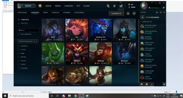 Conta com quase todos Campeões (falta apenas 11) 104 Skins