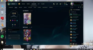 Conta com quase todos Campeões (falta apenas 11) 104 Skins