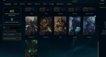 League of legends conta D4 mmr mestre ganhando 40 pdl