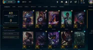League of legends conta D4 mmr mestre ganhando 40 pdl