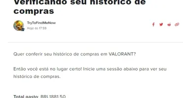 conta valorant imortal com 1881,50 em skins