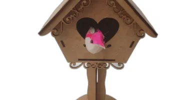 Casa de pássaro MDF, 12x13