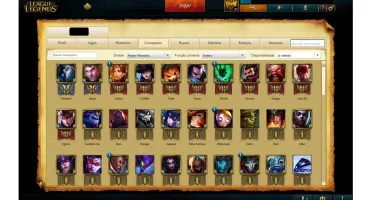 Conta Ouro V S6, 100 champions, 42 skins, maioria Legado