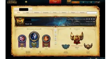 Conta Ouro V S6, 100 champions, 42 skins, maioria Legado