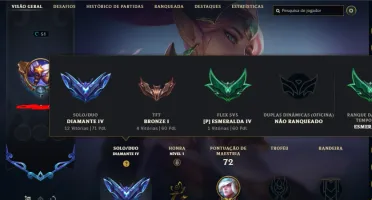 Conta De Lol Diamante 4
