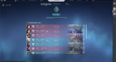 Conta Valorant - Platina 1 Com skins e passe completo