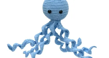 Polvo Newborn Azul Bebê Amigurumi