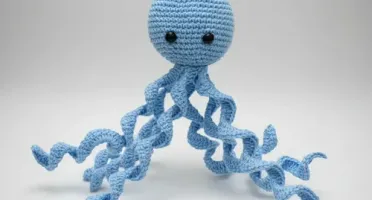 Polvo Newborn Azul Bebê Amigurumi