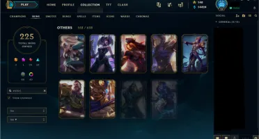 Conta antiga da season 1 com 7 skins vitoriosas 225 skins