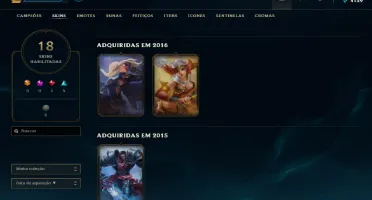 Conta Unranked (Ex Prata)- League Of Legends