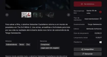 Conta Epic games com 20 jogos