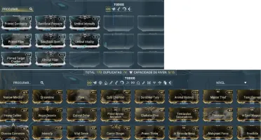 Conta Warframe MR 12 Mods Lendarios e Frames Primes