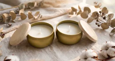 Vela Aromática Artesanal na Lata com Tampa
